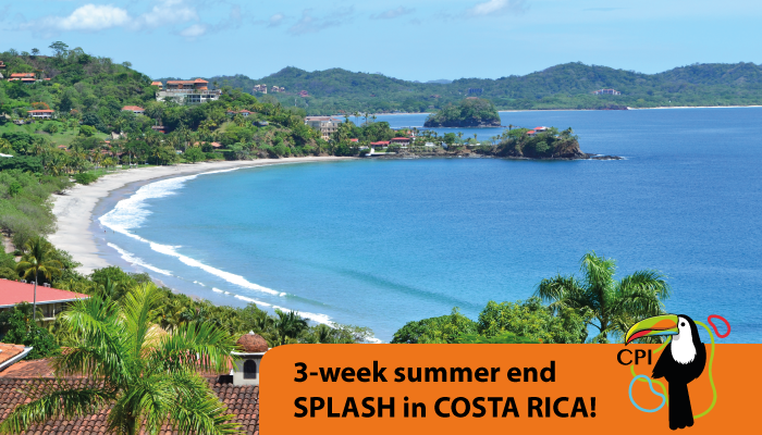 3-week summer end SPLASH in COSTA RICA!